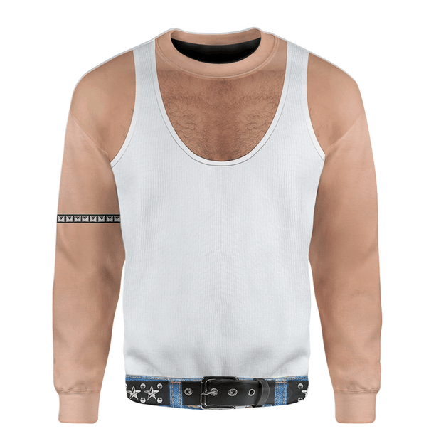 3D Freddie Mercury Shirt At Wembley Live Aid 1985 Custom Cosplay Costume Pullover Sweatshirt Ugly Sweater QT208537Hc