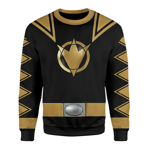 3D Dino Thunder Black Power Rangers Custom Cosplay Costume Unisex Pullover Sweatshirt QT305062Hc