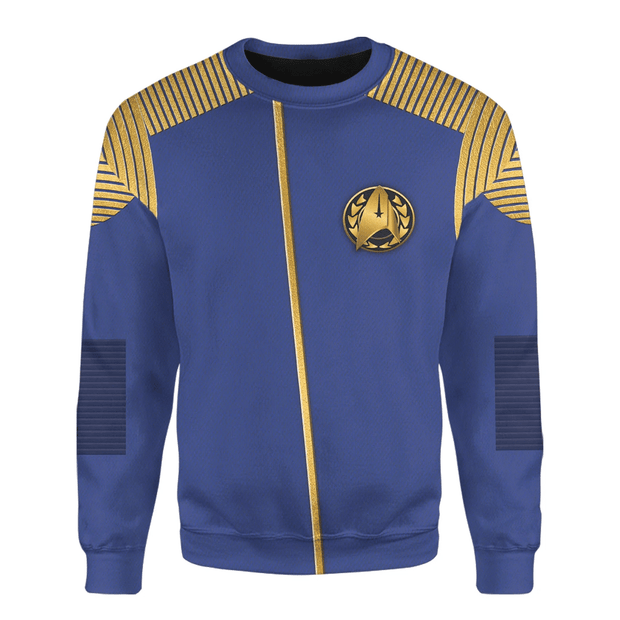 3D SaTr Discovery General Uniform Custom Cosplay Costume Pullover Sweatshirt Ugly Sweater QT212343Hc