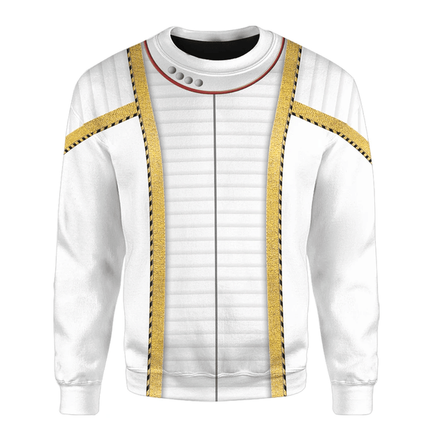 3D SaTr Jean Luc Picard Uniform Custom Cosplay Costume Unisex Pullover Sweatshirt QT303266Hc