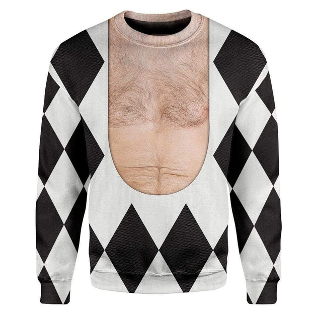 3D Freddie Mercury Harlequin Custom Cosplay Costume Pullover Sweatshirt Ugly Sweater QT209335Hc