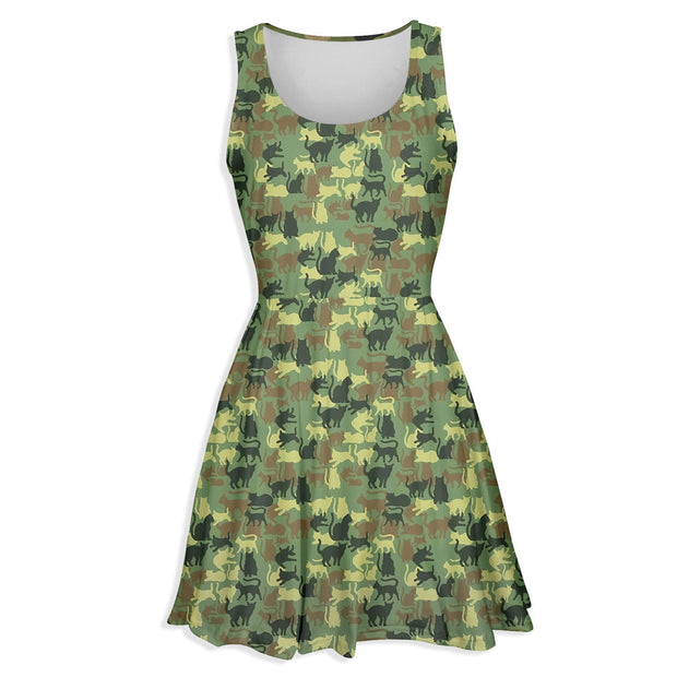 Cat Camo - Skater Dress