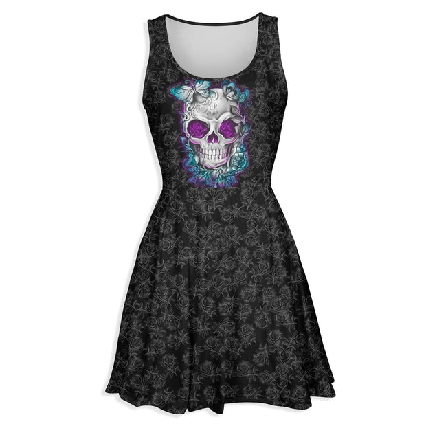 Skull Butterfly - Skater Dress