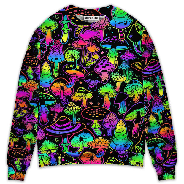 Mushroom Stunning Neon Magic Amazing Sweatshirt