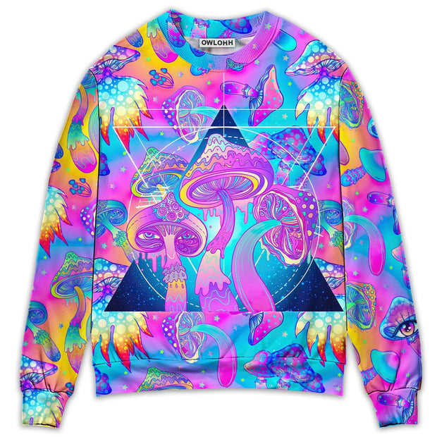 Mushroom Psychedelic Tapestry Mushroom Trippy Hippie Magical Eye Sweatshirt