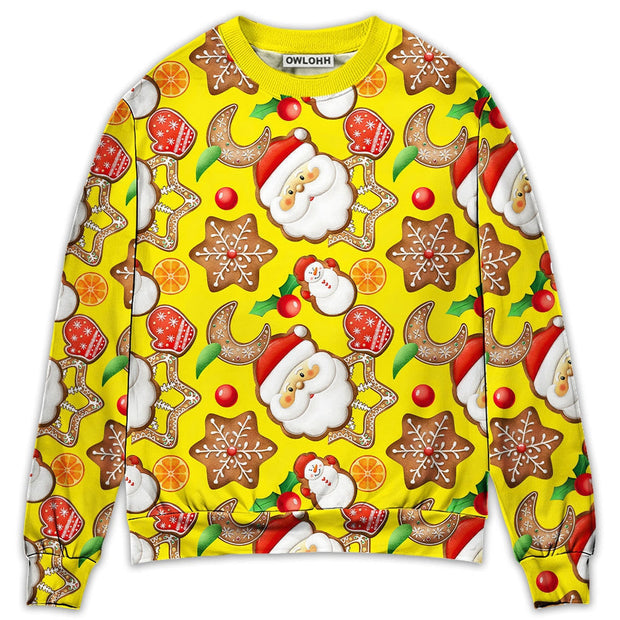 Christmas Santa Snowman Gingerbread And Sweets Sweatshirt QT5103101