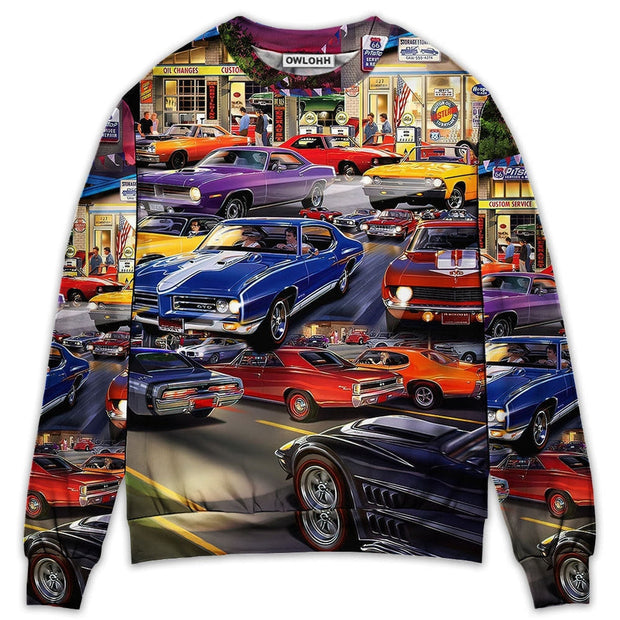Car Classic Muscle Car Service Sweatshirt QT211383Hc