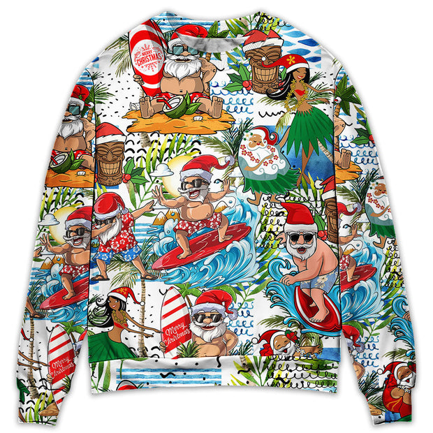 Christmas Santa Beach Vibe Sweatshirt