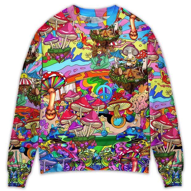 Hippie Mushroom Hallucinogenic Psychedelic Sweatshirt