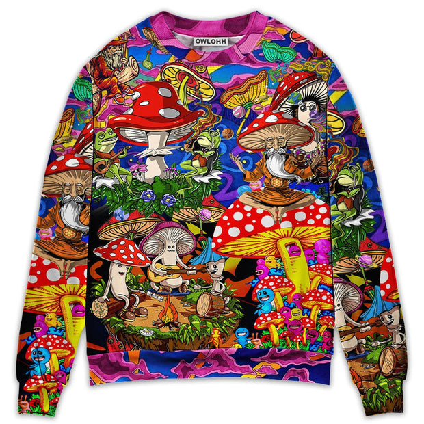 Hippie Mushroom Happy Together Sweatshirt QT211555Hc