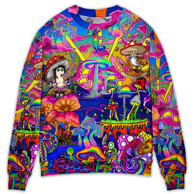 Hippie Magic Trippy Mushroom Awesome Sweatshirt