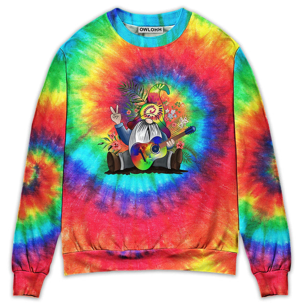 Hippie Believe In The Power Of Music Hippie Gnome Sweatshirt