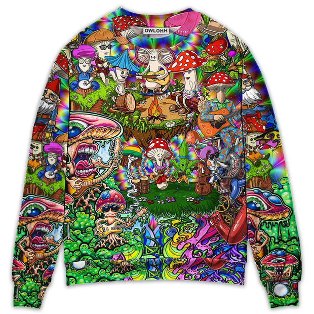 Hippie Mushroom Music Band Of Life Sweatshirt