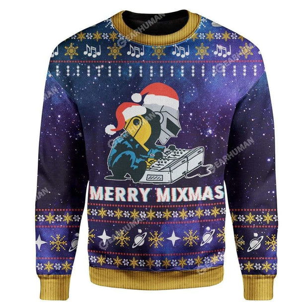 Ugly Sweater Best Gift For Christmas Xmas Star DJ Mixmas Sweater Apparel