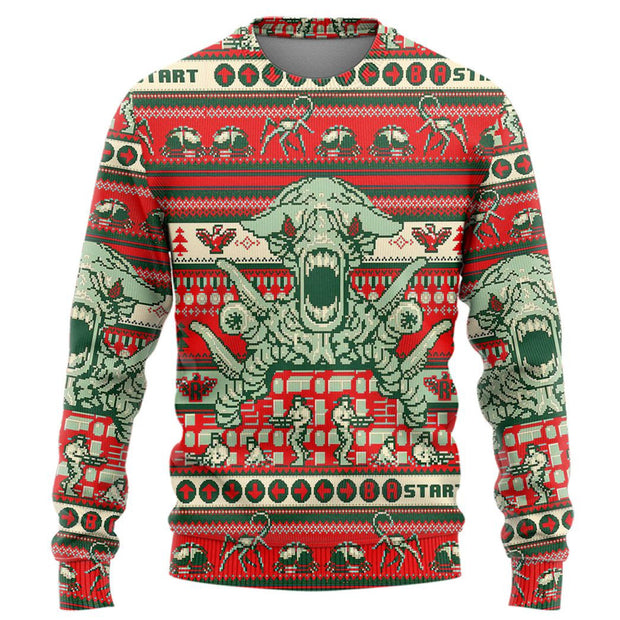 3D Contra Christmas Ugly Sweater QT211196Hf
