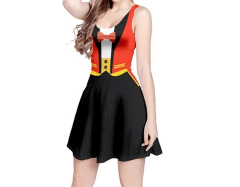 Ringmaster Circus Clown Cosplay Costume - Skater Dress QT5120102