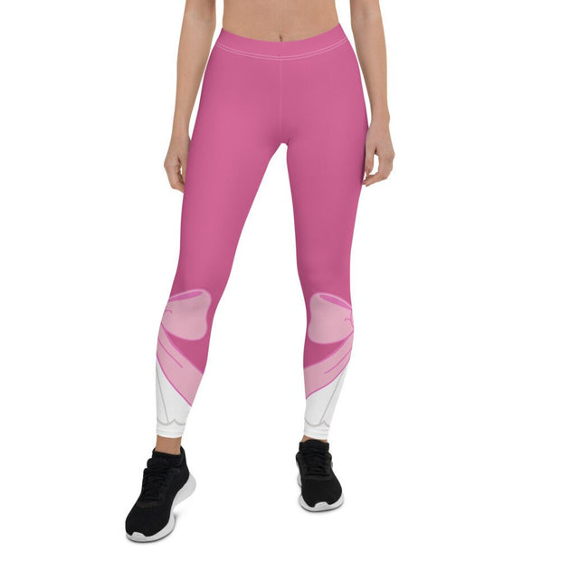 Cinderella Pink Dress Running Costume Ankle Leggings