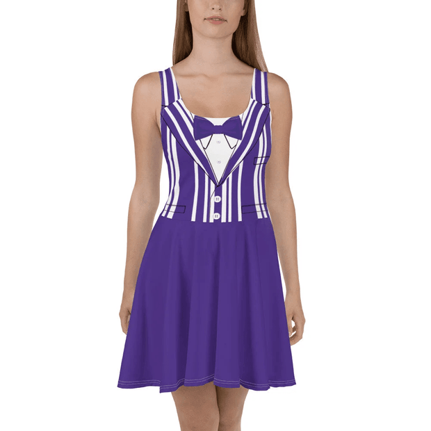Purple Barbershop Quartet Cosplay Costume - Skater Dress