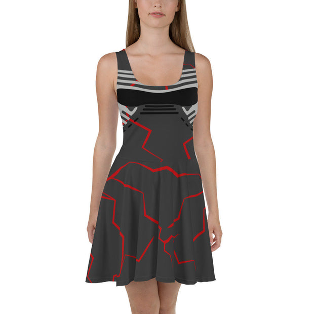 Dark Side Cracked - Skater Dress QT5081501