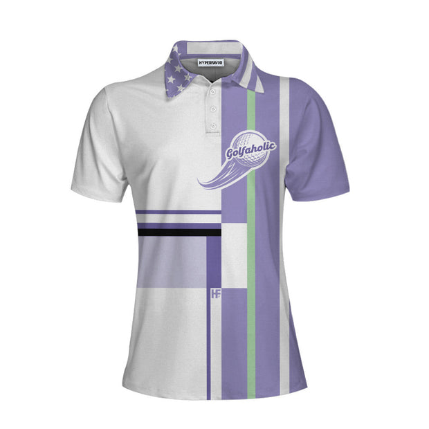 I Golf Like A Girl Try To Keep Up Short Sleeve Women Polo Shirt, Lavender Golf Shirt For Ladies
