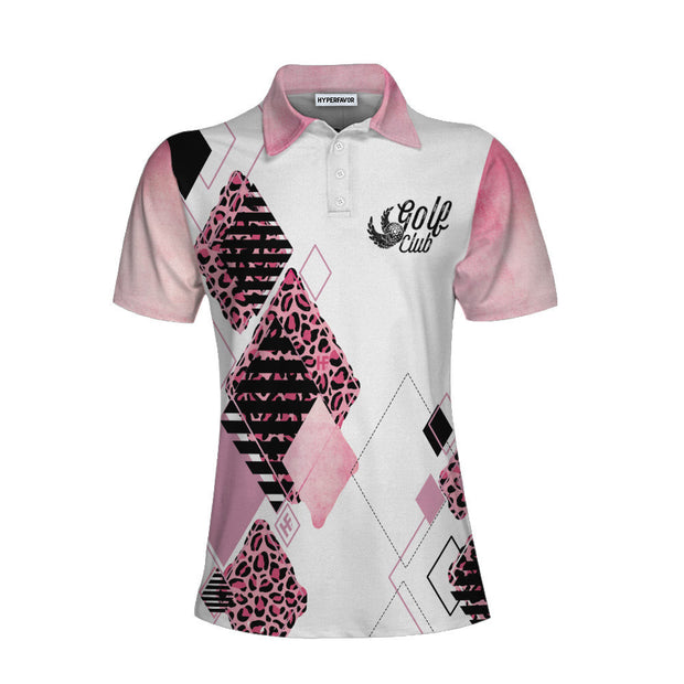 Looks Like A Beauty Drives A Beast Leopard Pattern Golf Women Polo Shirt