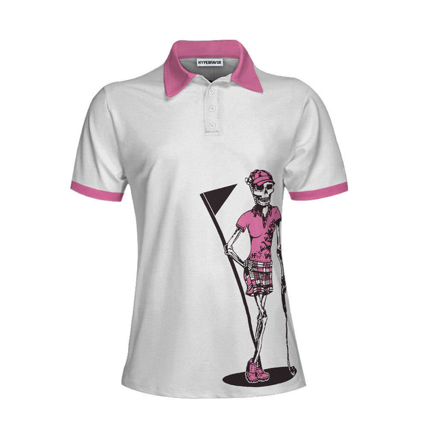 White And Pink Super Sexy Golf Mom Golf Women Polo Shirt