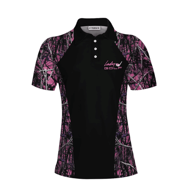 I'm Not Swearing I'm Using My Golf Words Camouflage Pattern Golf Short Sleeve Women Polo Shirt, Golf Shirt For Ladies