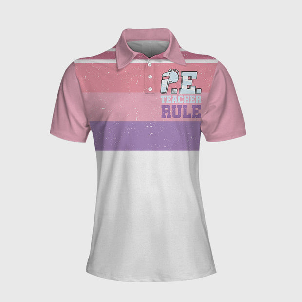 Physical Education Teacher Short Sleeve Women Polo Shirt, Physical Education Teacher Appreciation Gift