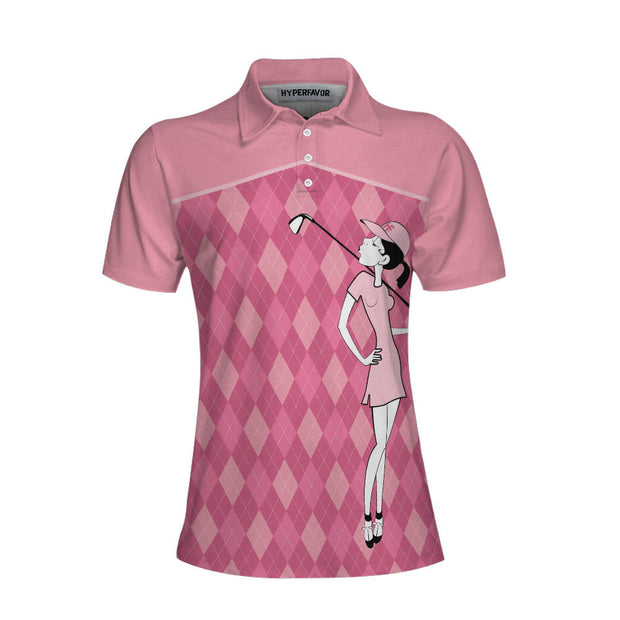 You Say Girl Can't Golf I Say Watch Me Short Sleeve Women Polo Shirt, Cool Golf Shirt For Golf Ladies