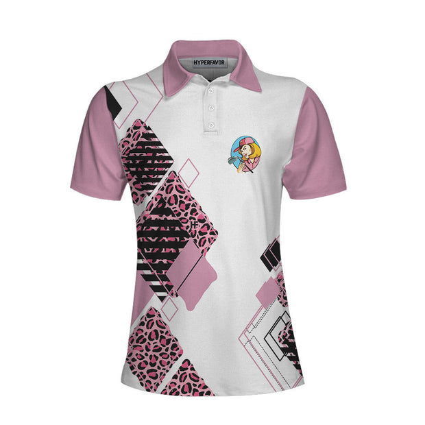 You're Staring At My Putt Again Argyle Pattern Golf Short Sleeve Women Polo Shirt, Best Golf Shirt For Ladies