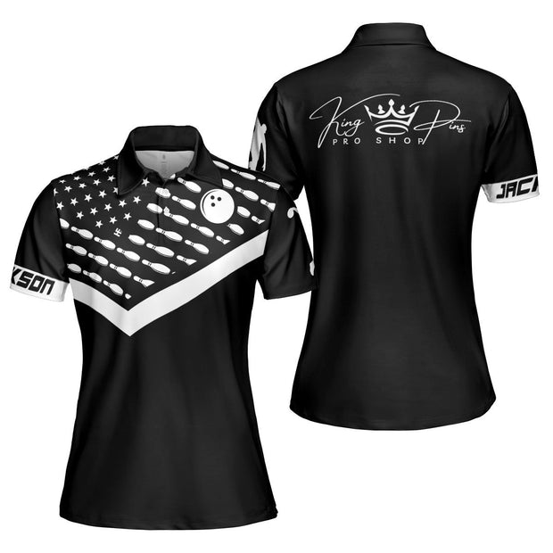 King Pin Pro Shop Custom Cosplay Short Sleeve Women Polo Shirt