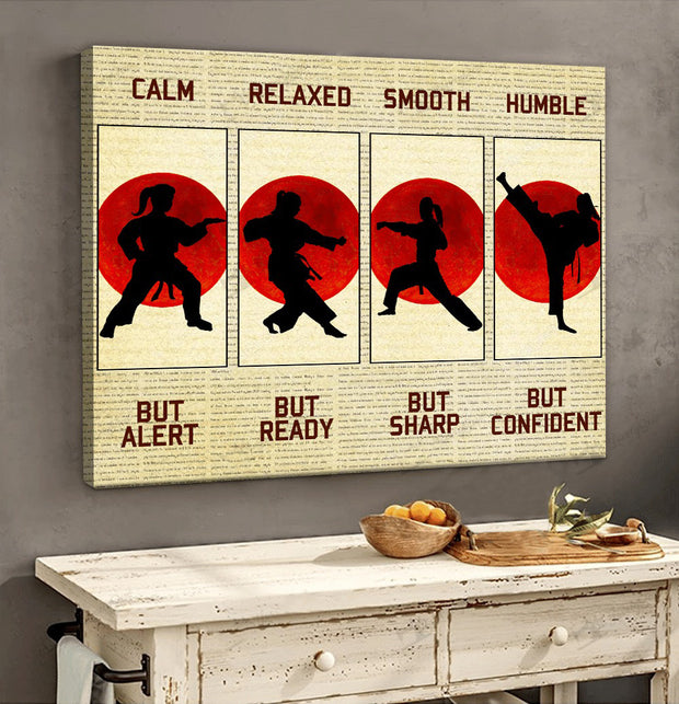 Female Karate Calm But Alert HY204015Ee Canvas