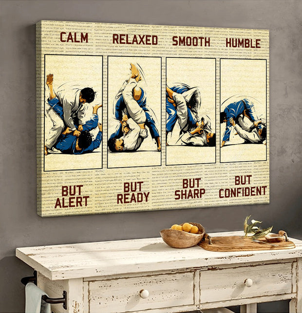 Jiu Jitsu Calm But Alert Canvas HY208020Eh