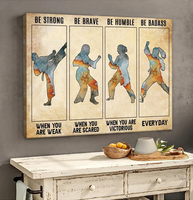 KarateBe strong Canvas