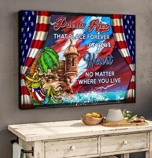 Puerto Rico in our heart Canvas HY210225Eb
