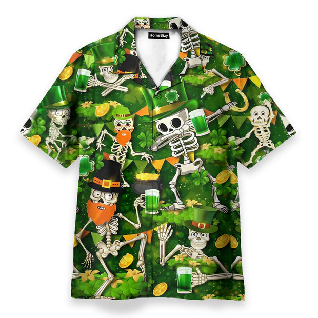 Saint Patricks Day Skull - Hawaiian Shirt