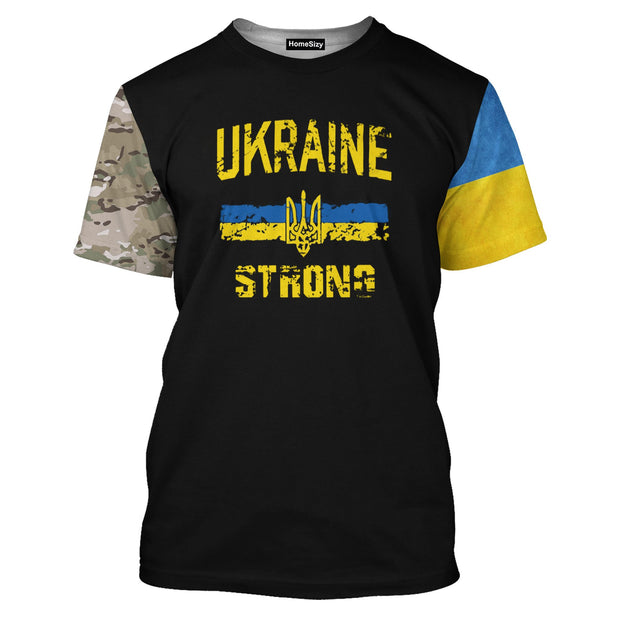 Ukraine Strong Slava Ukraini - 3D Tshirt