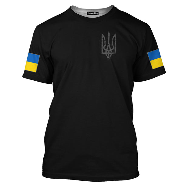 Live Free Or Die Trident Symbol Clothing Usa Stand With Ukraine - 3D Tshirt