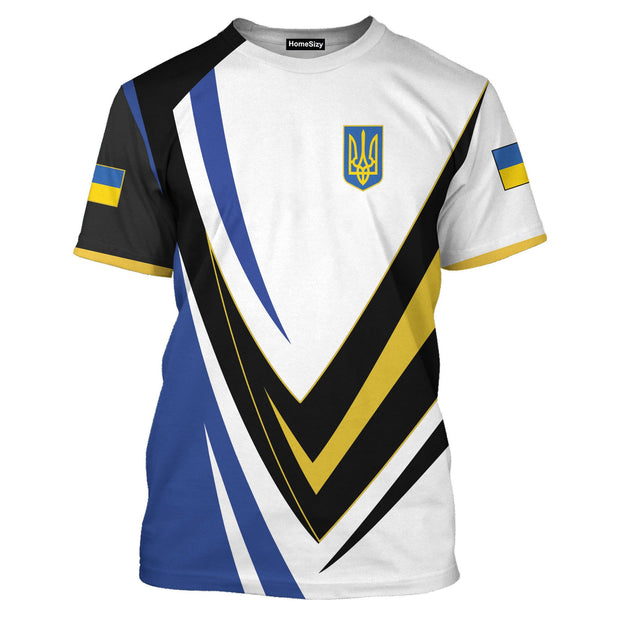 Custom Name Ukraine Proud Ukrainian Trident Ukraine Flag Suppor - Personalized 3D Tshirt