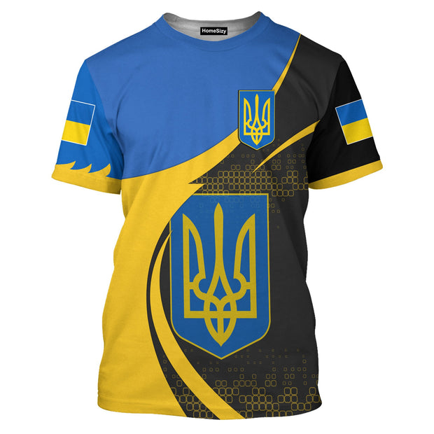 Ukraine Trident Ukraine Flag Ukrainian - 3D Tshirt