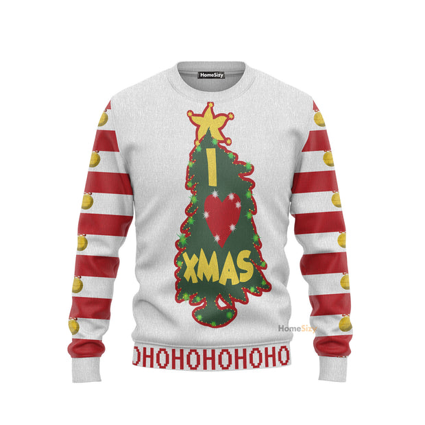 3D Grinch I Love Christmas Ugly Sweater QT209173Hj