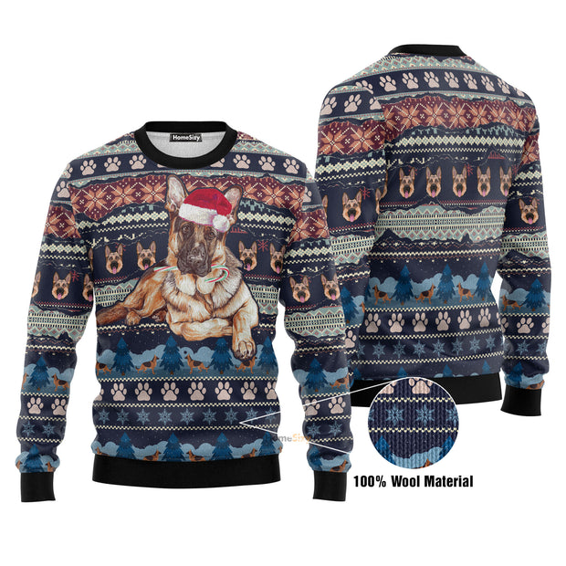 German Shepherd Dog And Christmas Ugly Christmas Sweater