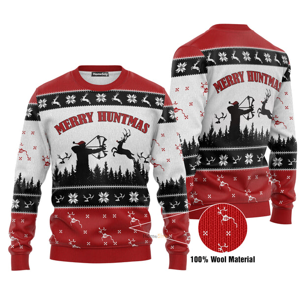 Merry Huntmas Hunting Ugly Christmas Sweater
