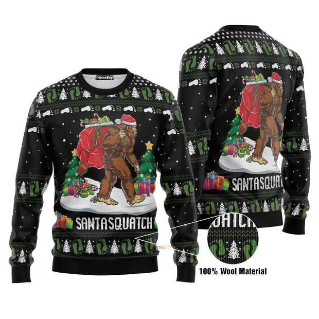 Bigfoot Santasquatch Ugly Christmas Sweater 3D Printed Best Gift For Xmas US1455 QT211690Hj