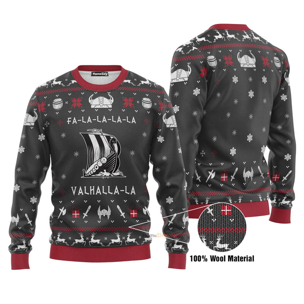 Valhalla Viking Christmas Ugly Sweater QT211407Hj
