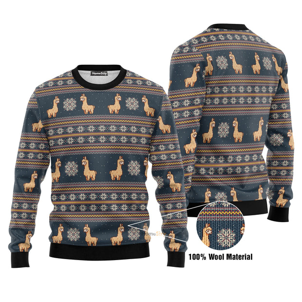 Amazing Llama Ugly Christmas Sweater 3D Printed Best Gift For Xmas Adult | US5279 QT211341Hj