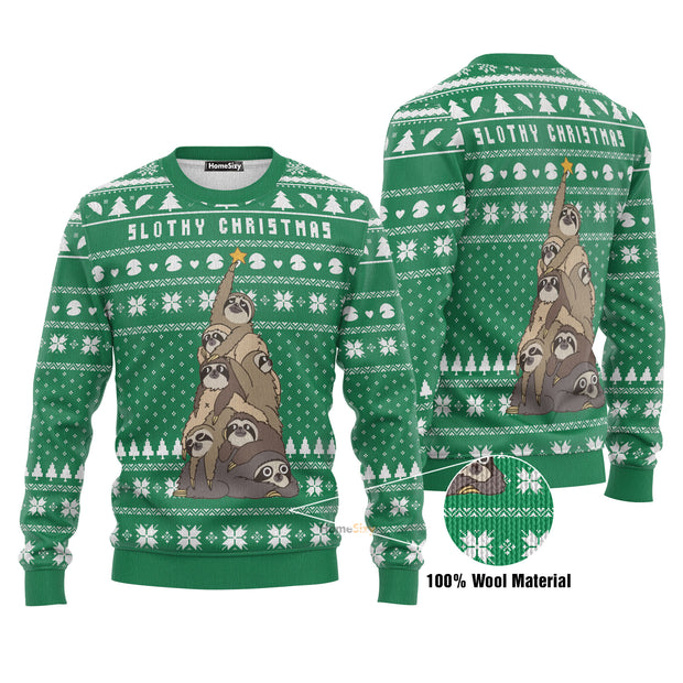 Slothy Christmas Ugly Sweater QT211222Hj