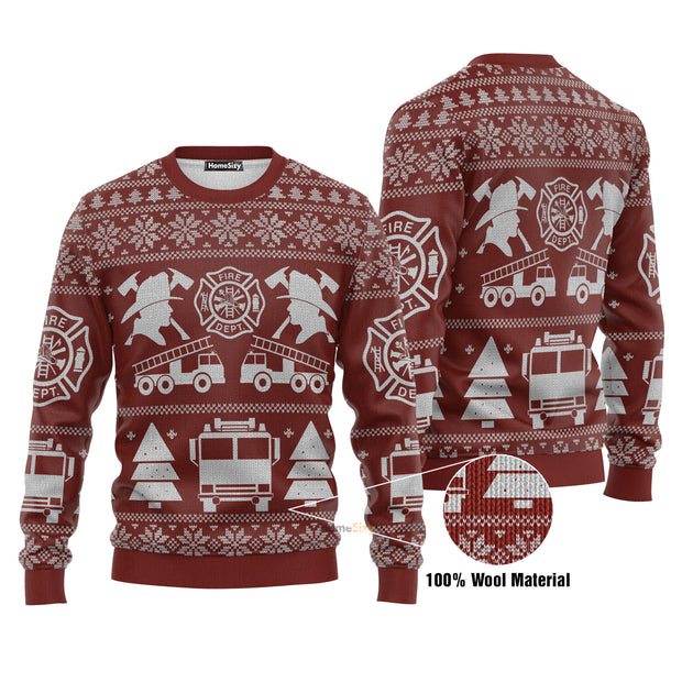 Firefighter Ugly Christmas Sweater 3D Printed Best Gift For Xmas Adult | US5401 QT211246Hj