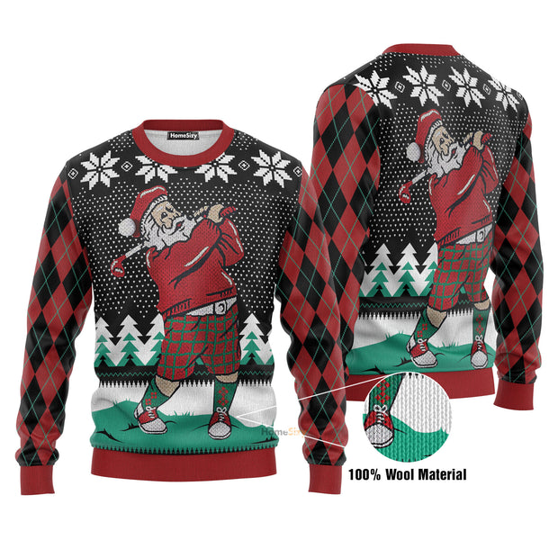 Santa Love Golf Ugly Christmas Sweater 3D Printed Best Gift For Xmas US3058 QT210777Hj