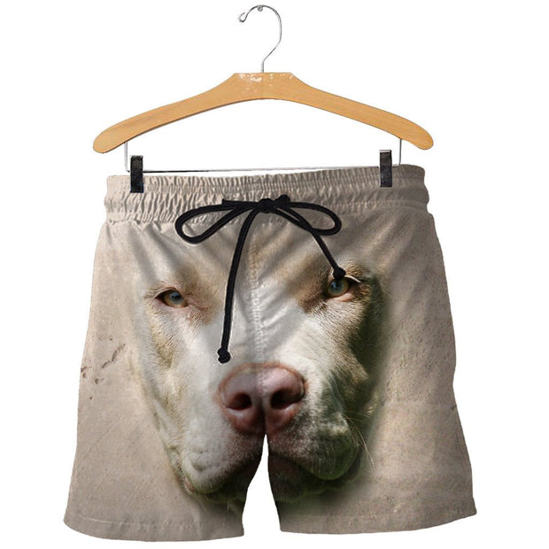 The Giant Face Of American Pit Bull Terrier Funny Style - Beach Shorts